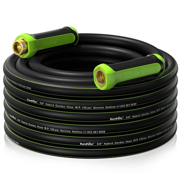 RAINPOINT Garden Hose 50ft x 5/8", Water Hose Heavy Duty,