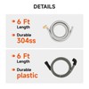 Roastove Universal Dishwasher Installation Kit,6 Ft Stainless Steel Dishwasher Hose,Burst