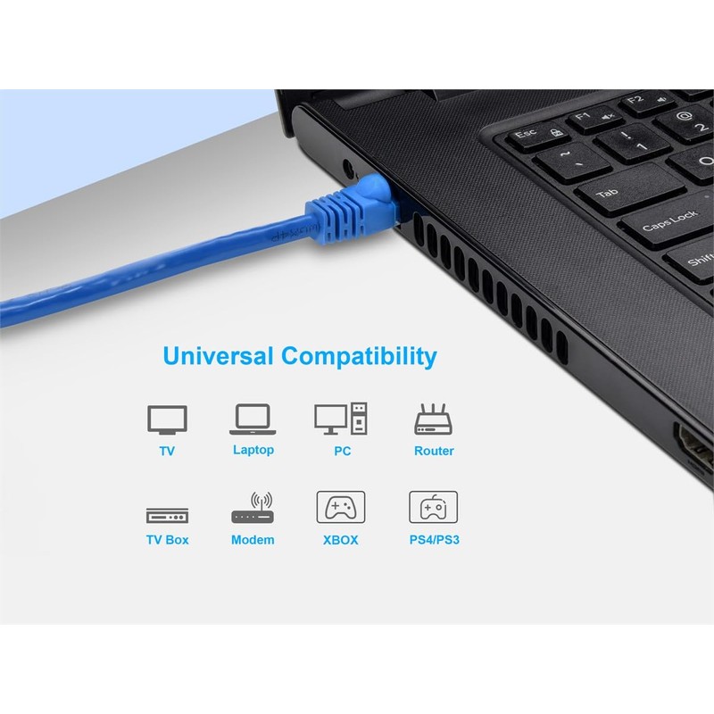 Monoprice 0.5FT 24AWG Cat6 550MHz UTP Ethernet Bare Copper Network
