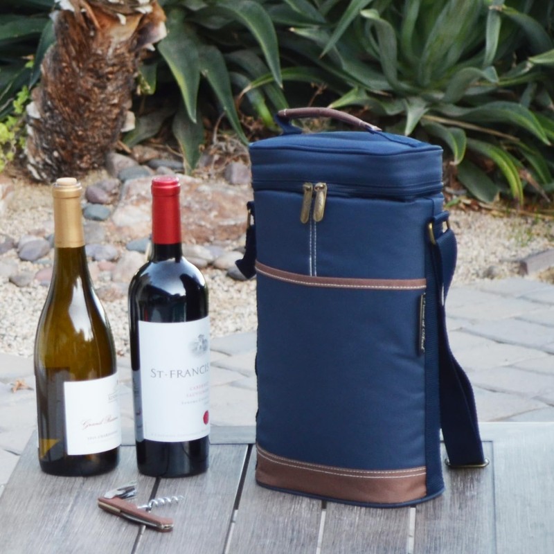 Picnic at Ascot - Insulated 2 Bottle Travel Wine Tote