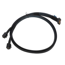 8i to 2 SFF 8643 Cable PCIe 5.0 32GT/s for MCIO X8 to Mini SAS HD SFF 8643 Cord for Server Data Center 31.5in