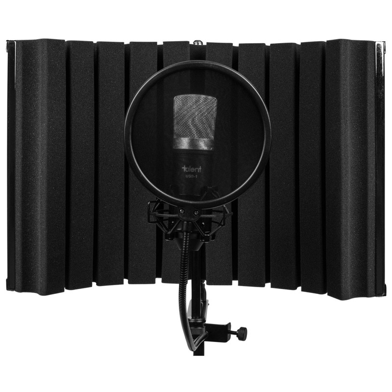 Talent All-in-One USB Podcast Condenser Microphone with Vocal Booth, Shock