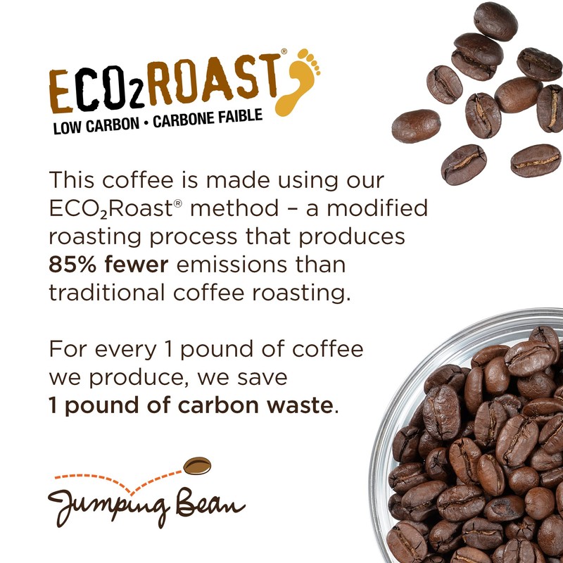 Jumping Bean Deep Water Fairtrade Organic Whole Bean Coffee, ECO2Roast,