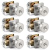Probrico Privacy Door Knobs Interior 6 Pack, Satin Nickel Door
