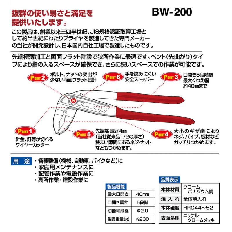IPS BW-200 Light Plastic Braid Monster 7.9 inches (200 mm),