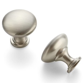 Ravinte 1 Pack Brushed Nickel Round Zinc Cabinet Knobs for Kitchen Bathroom Closet Dresser Cabinets