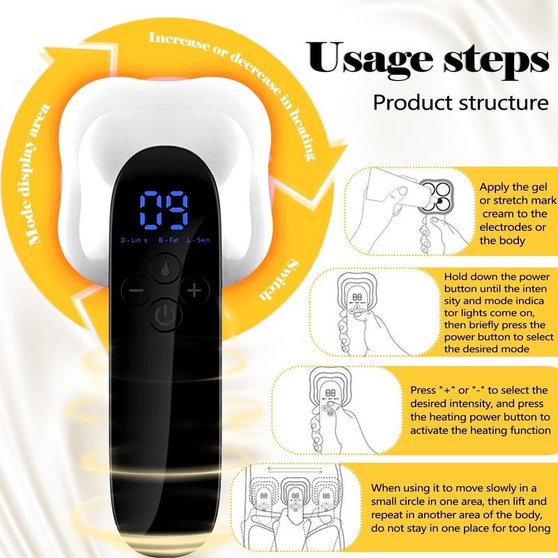 4-in-1 Wireless Cellulite Massager - Body Sculpting Tool with Firming