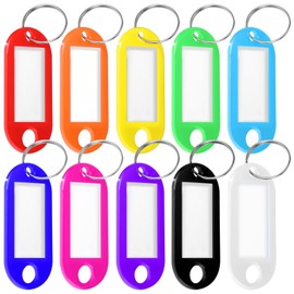 Artvorks 25 Pcs Plastic Key Tags – Key Fobs Made with Durable Plastic in 10 Vibrant Colors – Light Weight Key Labels Ideal for Luggage, Pet Name, Kids Backpacks, Memory Sticks & USB Drives