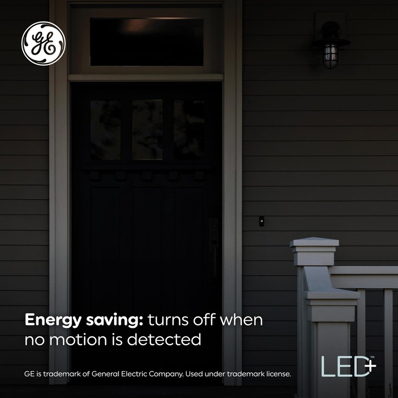 GE LED+ Motion Sensor Fixture, 20W, Flush Mount Ceiling Light