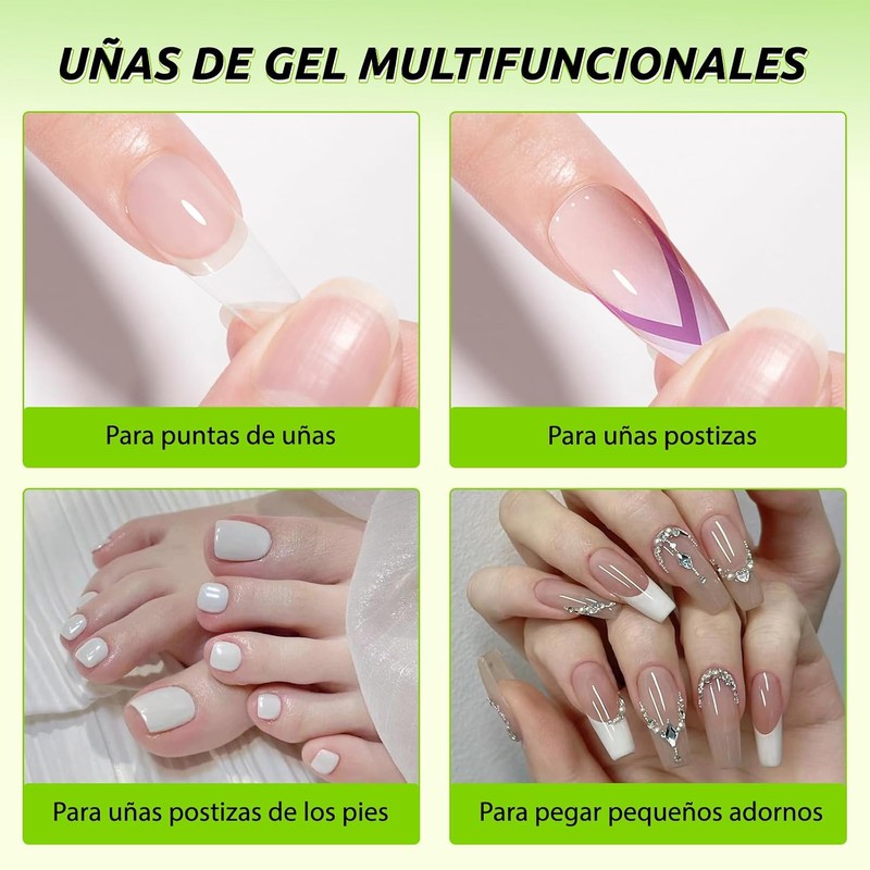 CHERIMOYA Pegamento Uñas Acrílicas con Pincel Pack 3 x 10ml