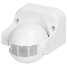 Orno OR-CR-201/W Outdoor Motion Sensor 12 m 180° Infrared Motion Sensor IP44 1200 W Surface-Mounted Light Intensity Adjustment Time Setting White