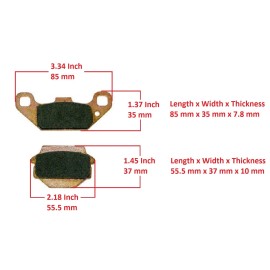 H&H bros 2 PK Front Brake Pads for Suzuki Quadracer 500 LT500R 1987 1988 1989 1990