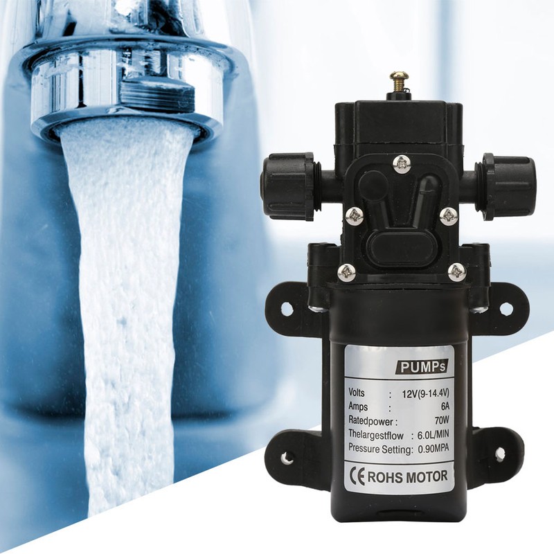 DC 12V 70W 6L/Min Self Priming High Pressure Diaphragm Pump