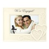 Malden International Designs Glazed Ceramic Wedding, We're Engaged, Picture Frame,