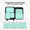 White Hawk 8-Pcs Compression Packing Cubes for Suitcases – Waterproof
