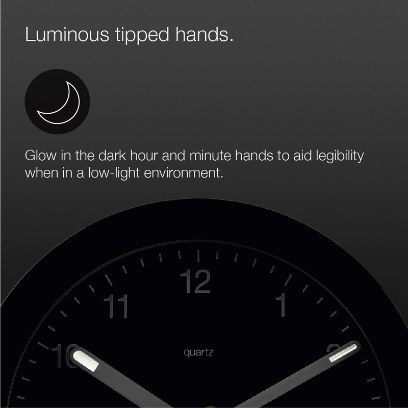 Braun classic analogue alarm clock with snooze and continuous backlight,