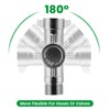 Watflow 180° & 360° Adjustable Metal Swivel Connector，Durable Brass &