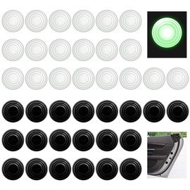 Car Door Cushion, Car Collision Prevention, Set of 40, Black White Car Door Protection Stickers, Car Door Shock Absorbing and Silent Gasket, Noise Insulation, Scratch, Silent, Shock Absorption, Door