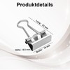 Pack of 80 Foldback Clips, Metal, Binder Clips, Small Folder,