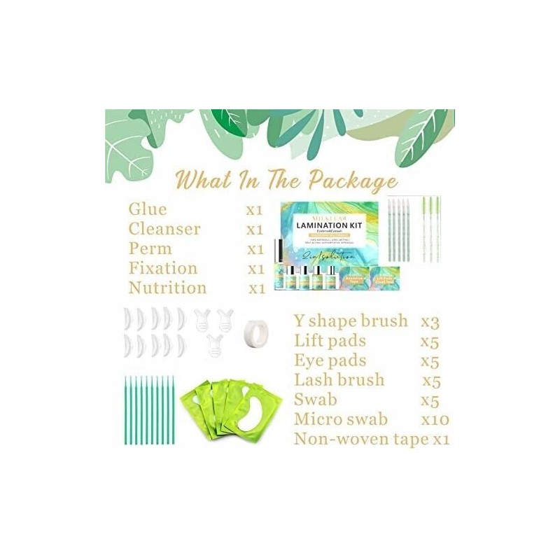 MILKLEAR Professional / DIY Eyebrow % Eyelash LAMINATION KIT -