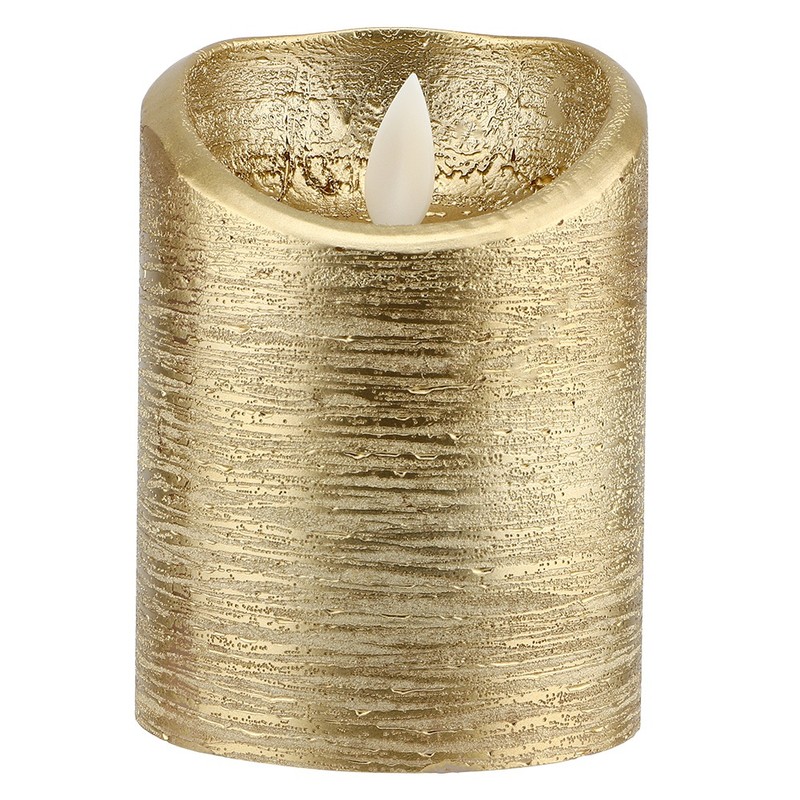 Led FlamE Less Candles Battery Gold Swinging Flame Electric Candle