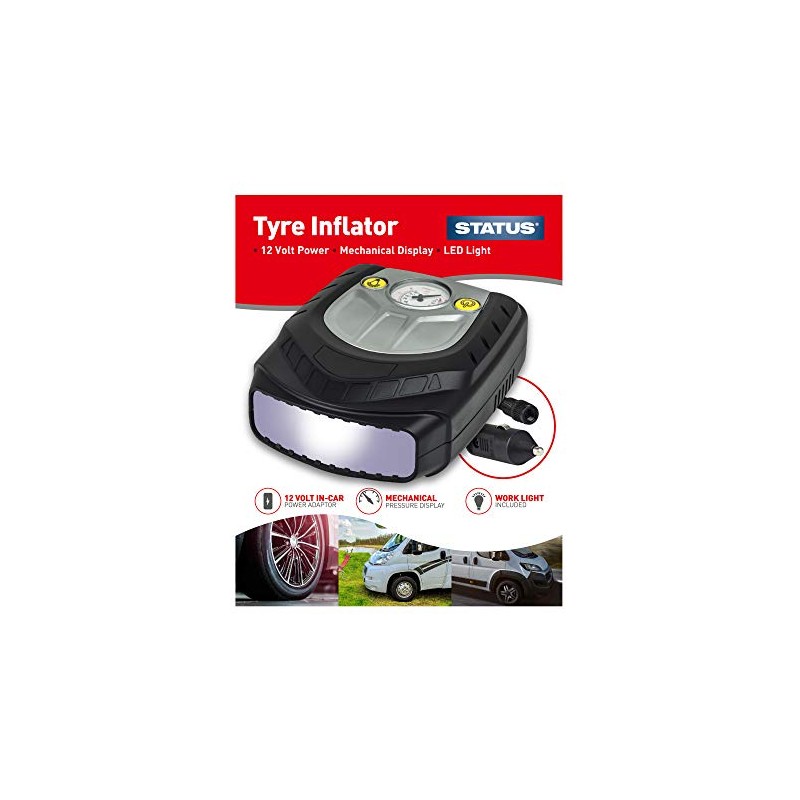 STATUS Tyre Inflator | 12V Car Tyre Inflator | Analogue
