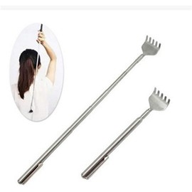 Silver Stainless Steel Back Scratcher Massager Extendable Scratching Tool for Elders Men Women Kids Massage Tools