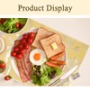Square Gold Placemats Set of 6 Tablemats 11.8x17.7 inch Vinyl
