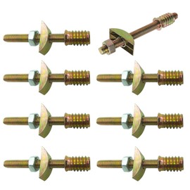 M8*100mm Worktop Connecting Bolt, Table Top Fasteners Countertop Connector Bolts Nuts Washers, Furniture Fastening Accessories for Butcher Blocks Bed Frames, 8 Set