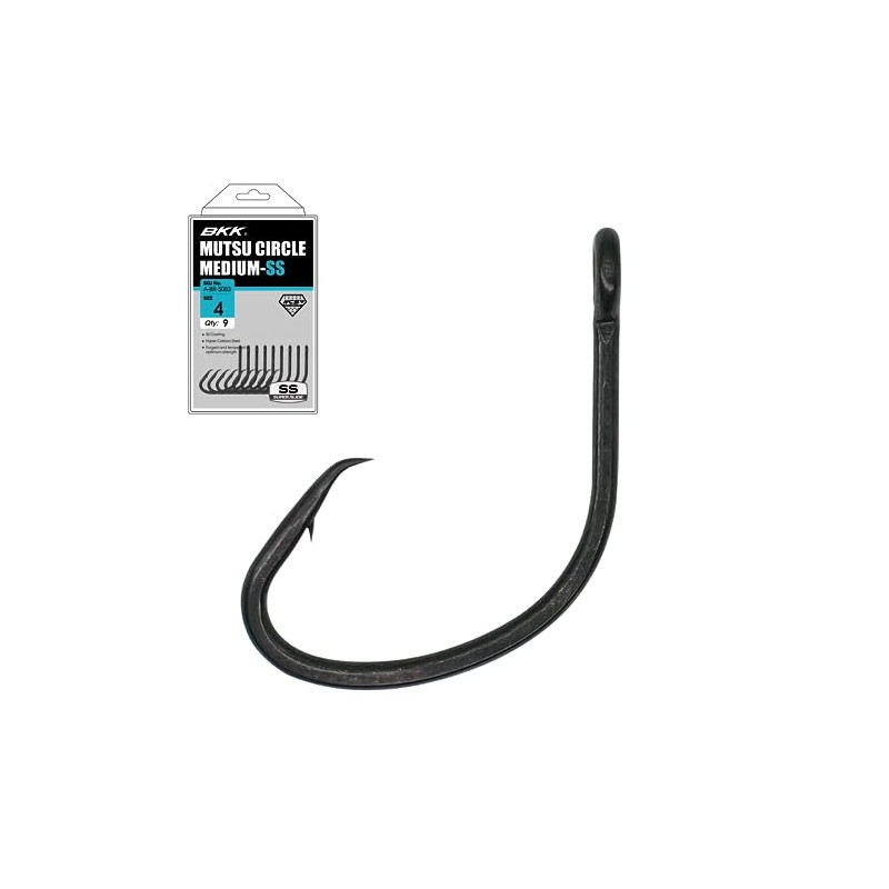 BKK MUTSU Circle Medium-SS Hook | #1 | 8-Pack |