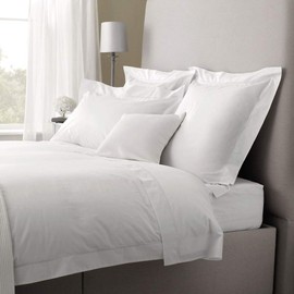 Linens Limited 100% Egyptian Cotton 200 Thread Count Fitted Sheet, White, Double
