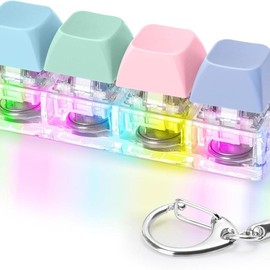 Keyboard Fidget Clicker with LED: Anxiety & Stress Relief Sensory Toy - Style:  Macaron1 , Size:  Macaron1
