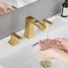8 Inch Modern Brass Waterfall Bathroom Faucet Widespread Sink Faucet