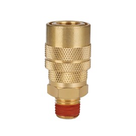 WYNNsky Industrial Air Coupler, 1/4 Inch Body Size, 1/4 Inch NPT Male Threads Size, Brass Air Compressor Hose Fitting