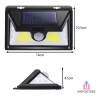 Importeek Lampara Solar Led Reflector Exterior Jardin Sensor Potente