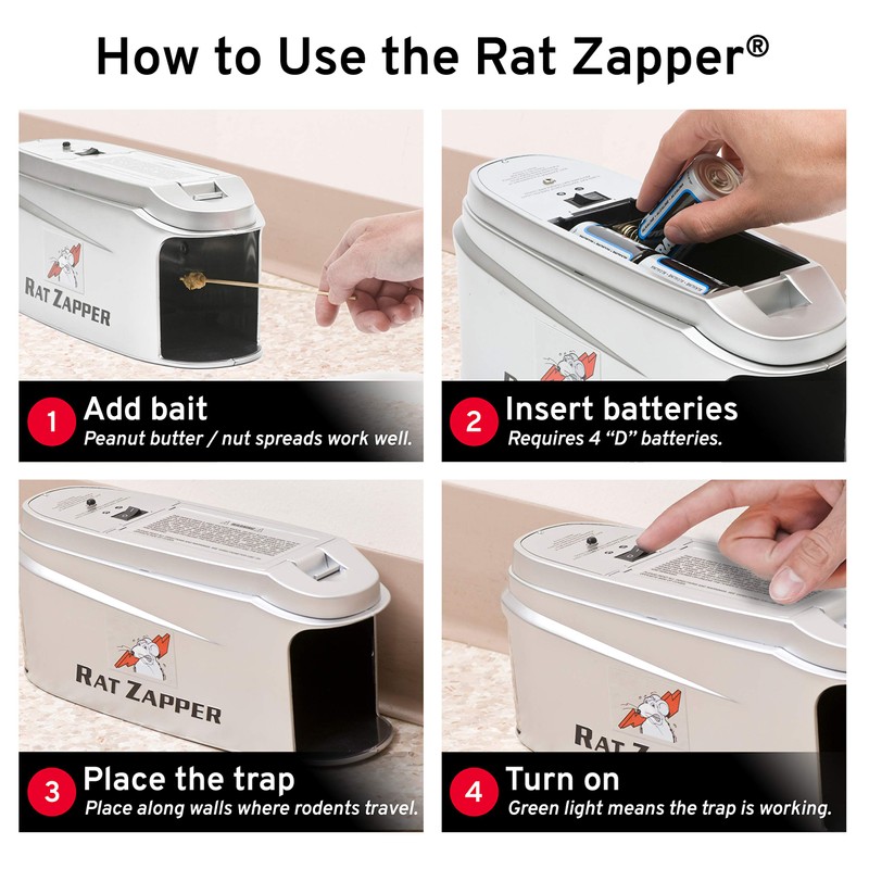 Rat Zapper Ultra RZU001-4 Indoor Electronic Rat Trap - 1