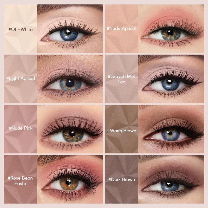 Noerrors Soft Mauve Neutral Naked Matte Eyeshadow Palette, Light Pink