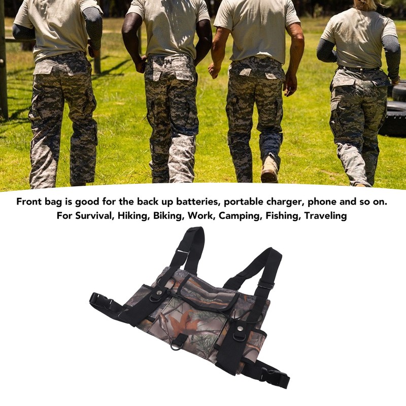 Radio Chest Harness Chest Front Pack Pouch Vest Rig Radio