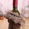 LXKBD 2pcs Christmas Sweater Wine Bottle Cover, Collar & Button