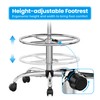 SUPERJARE Drafting Chair with Back, Adjustable Foot Rest Rolling Stool,