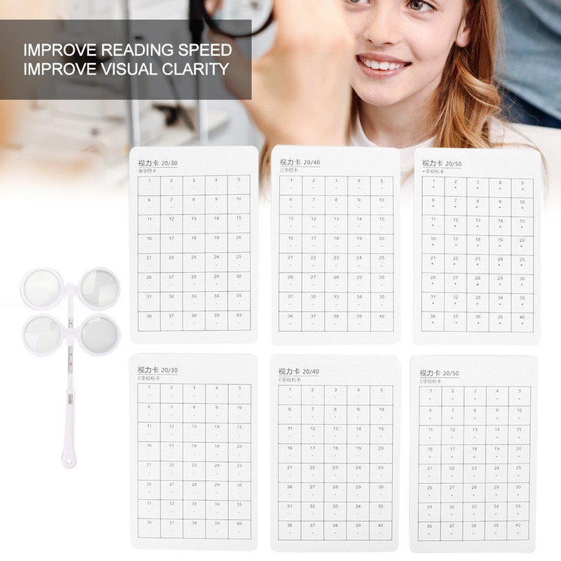 Optical Flipper Adjustable Optometry Plastic Flip 6pcs with Visual Card