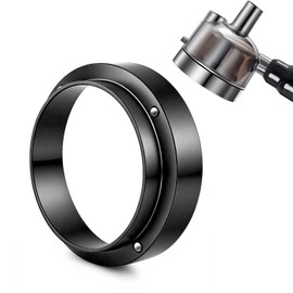 Comfycottage 51/53/58mm Magnetic Dosing Funnel V2, Thickened and Raised Precision Rings Compatible with Breville All Portafilter Espresso machines Coffee Accessories Tool with Powerful Magnets (Black)