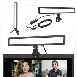 SRIKEKL Video Conference Lighting Kit for laptop&Computer,Zoom Light for Remote Working,3 Working Modes,Webcam Light for Live Streaming,Online Class, with Tripod for Self Broadcast,Vloggers
