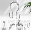 AmazerBath Shower Curtain Hooks, Shower Curtain Rings, Metal Chrome Shower