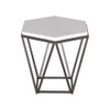 Steve Silver Corvus Genuine White Marble Top End Table