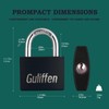 Guliffen Covered Aluminum Pad Lock, 4 Pack Outdoor Padlocks Weatherproof