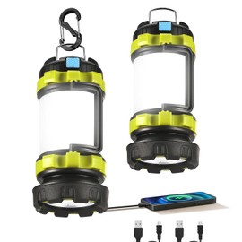 2 Pack Rechargeable LED Camping Lanterns with Multiple Light Modes