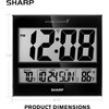 Sharp Atomic Clock – Never Needs Setting, Jumbo 3” Easy-Read