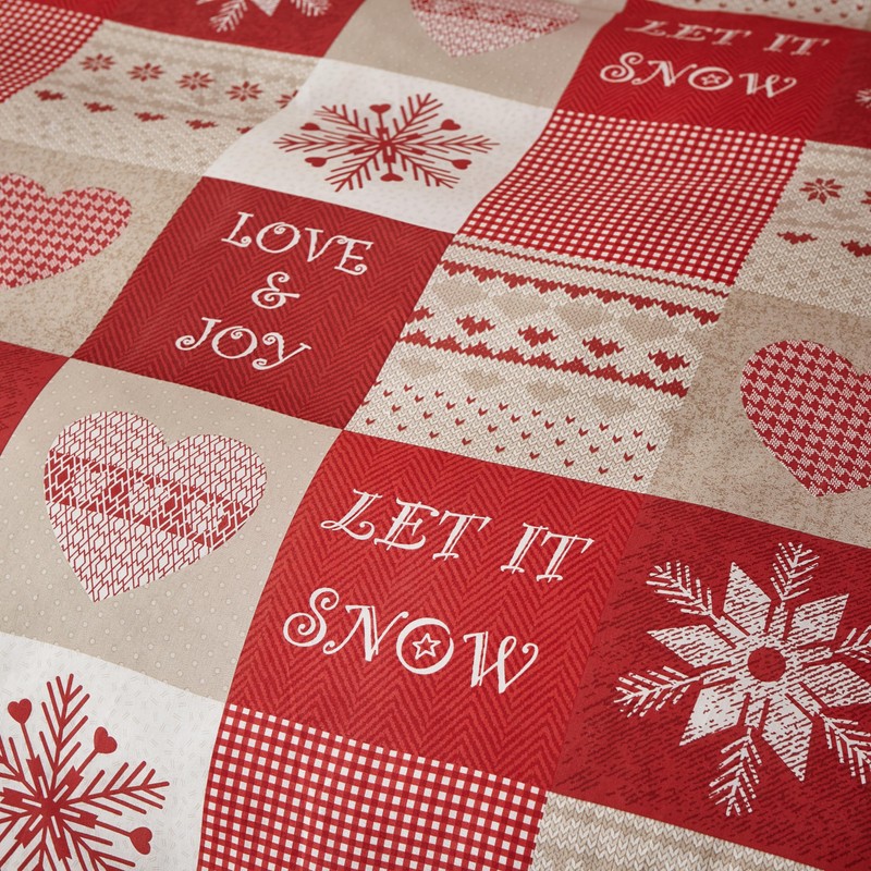 Catherine Lansfield Christmas Let It Snow Reversible Single Duvet Cover
