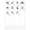 Typographus - 68 child-friendly stickers for clothes - for wardrobes,